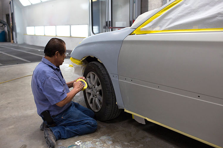 repairing a car